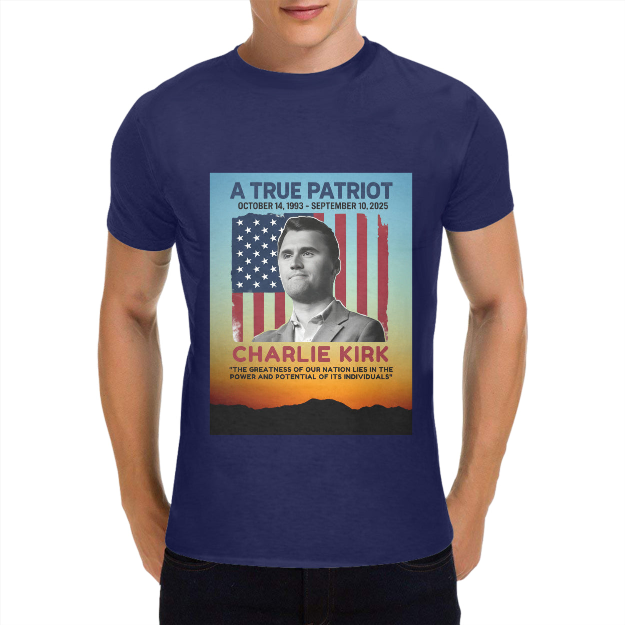 A True Patriot Charlie Kirk Classic Men's T-Shirt Made in USA #CharlieKirk