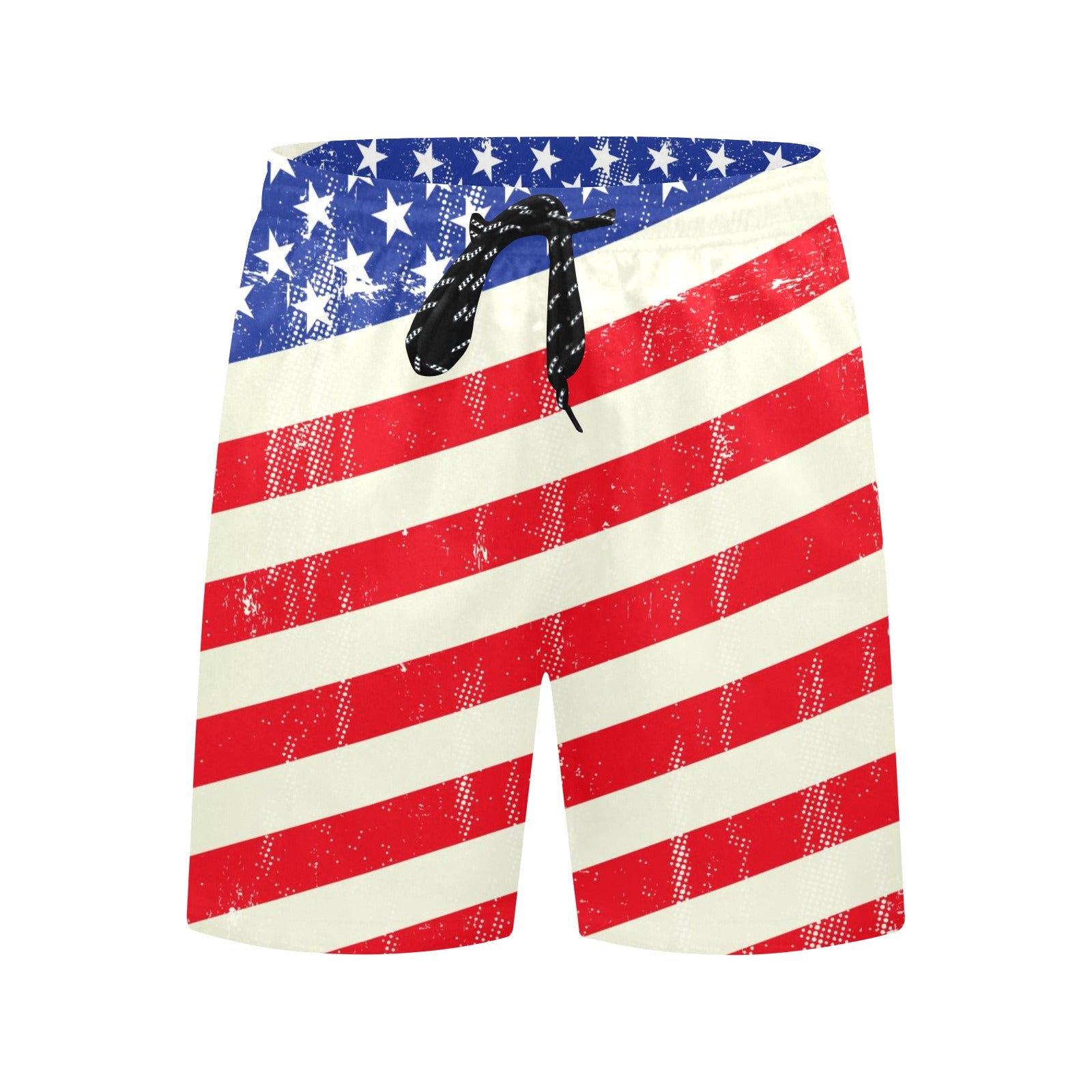 American Flag Men's Mid-Length Beach Shorts