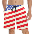 American Flag Men's Mid-Length Beach Shorts