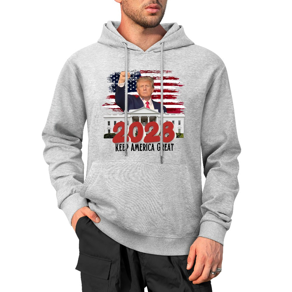 Keep America Great Trump 2028 New Pure cotton hooded sweater FREE SHIPPING
