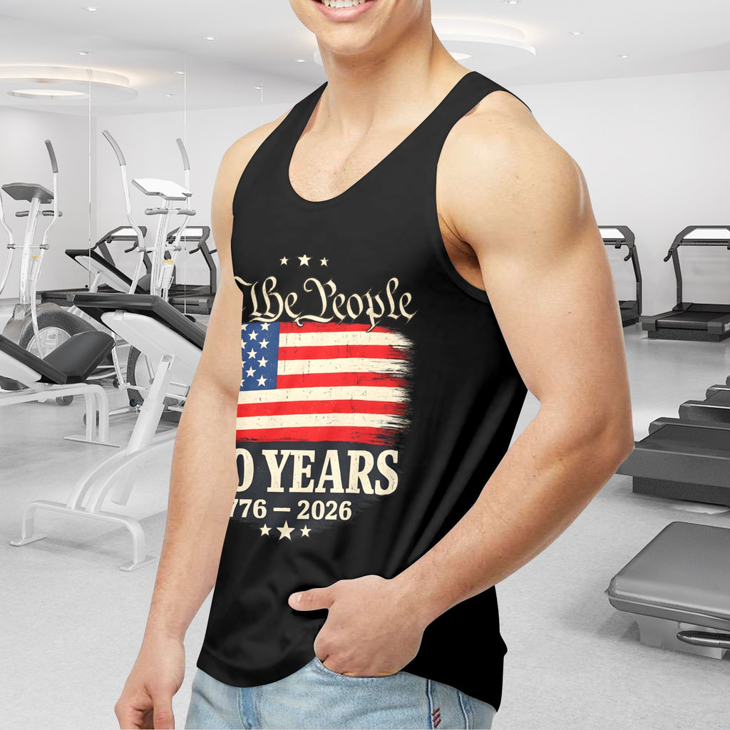 4th of July We The People 250 Years Celebration Men's Tank Top（Made in USA Ships to USA Only Free Shipping