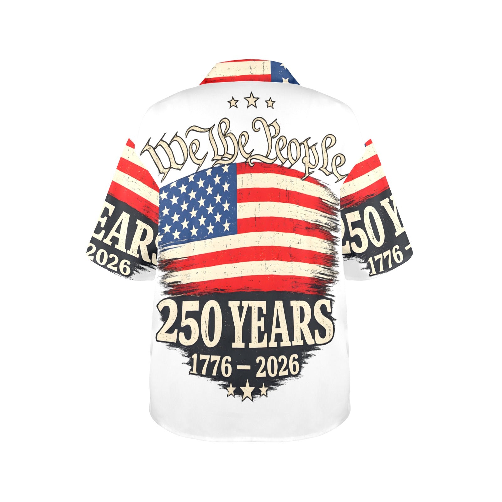 4th of July We The People 250 Years Celebration  Women's All Over Print  Shirt （Made in USA，Ships to USA Only）Free Shipping