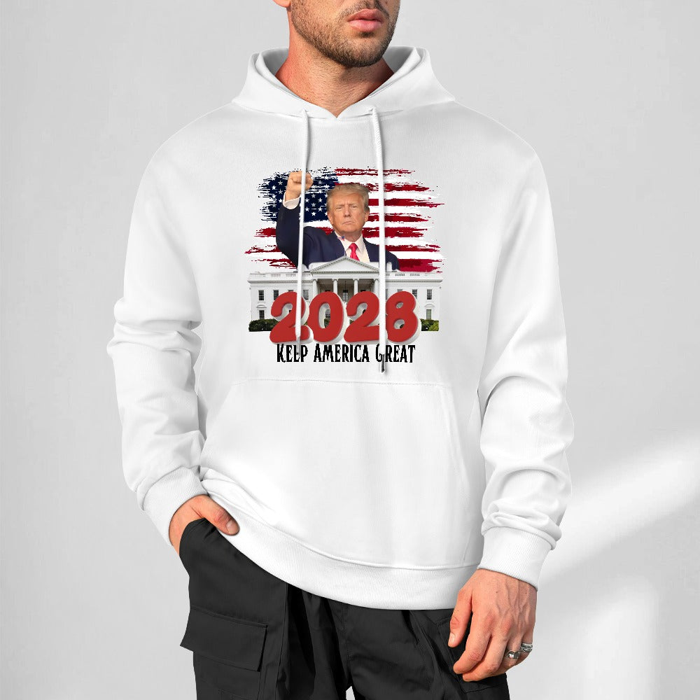 Keep America Great Trump 2028 New Pure cotton hooded sweater FREE SHIPPING