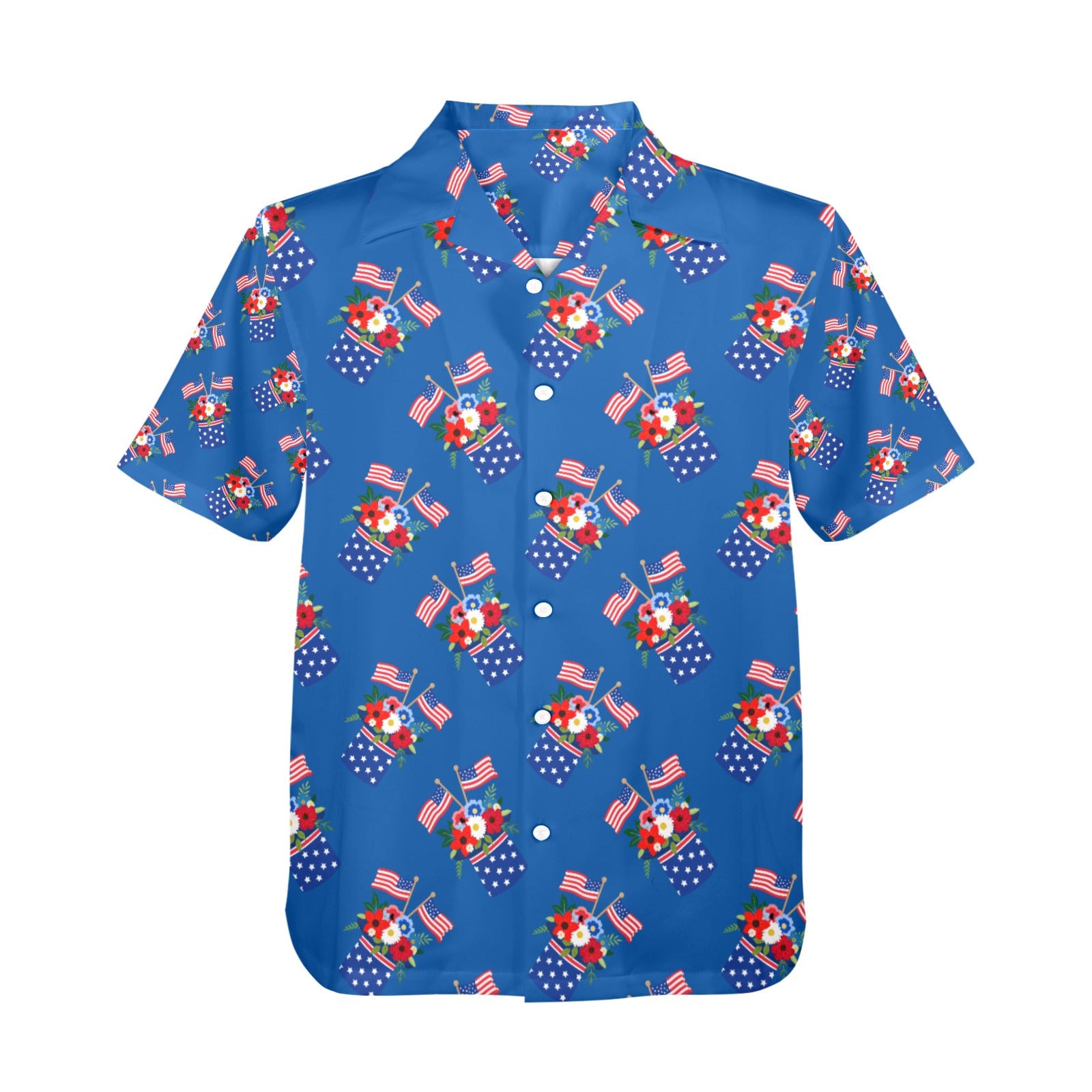Red White Blue Celebration Men's All Over Print Shirt Made In USA Ships to USA Only Free Shipping