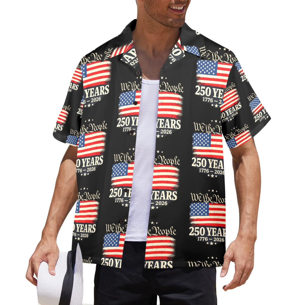 Men's All Over Print Hawaiian Shirt Made In USA Ships to USA Only
